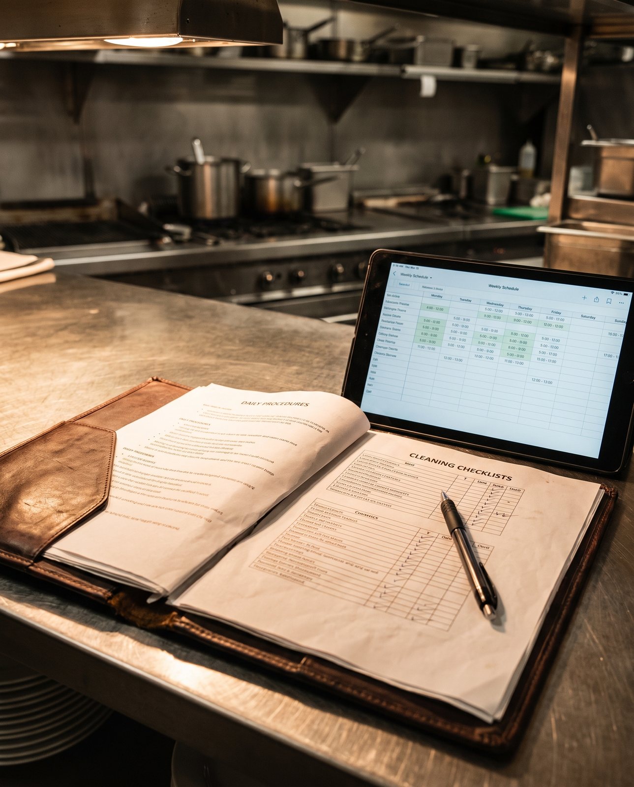 Manuale operativo del locale: procedure e turni su carta e tablet